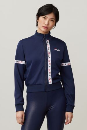 FILA Lindy Track Jackets White / Red,Womens Clothing | CA.VDNFKJ065